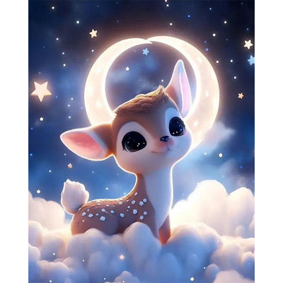 Diamond Painting-Hirsch auf der Wolke