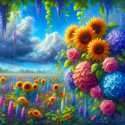 Diamond Painting-Hoffnung im Blütenmeer - Jetzt bei diamondspainting kaufen