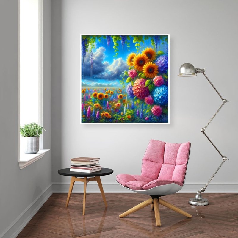 Diamond Painting-Hoffnung im Blütenmeer