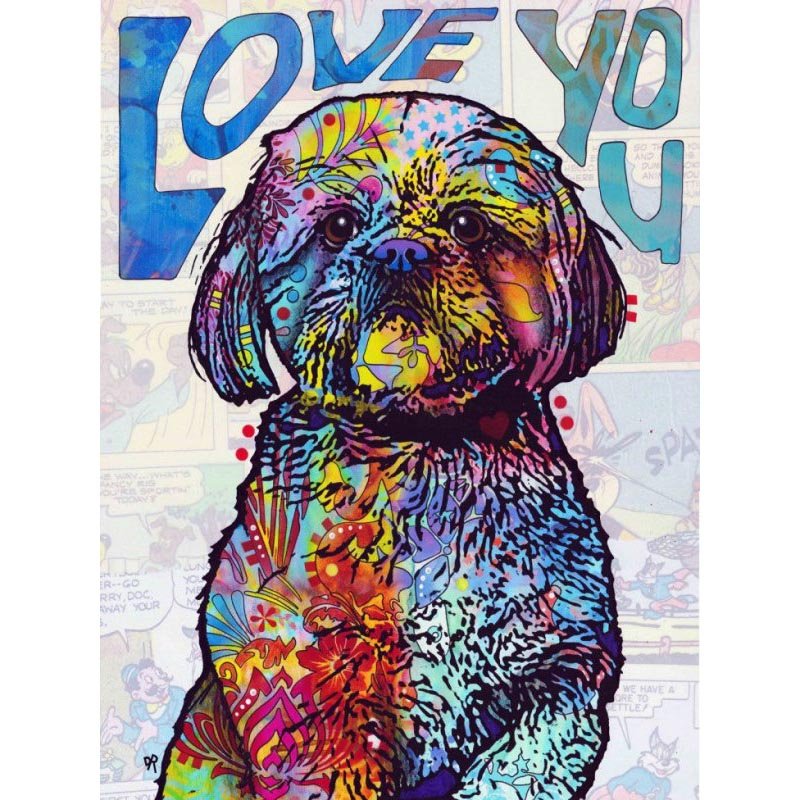 Diamond Painting-Ich liebe dich, Hündchen!