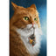 Diamond Painting-Jagdende orange Katze
