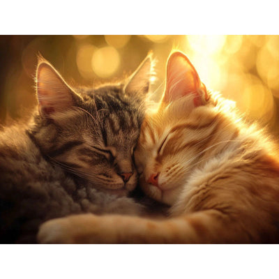 Diamond Painting-Katzenliebe im Sonnenlicht