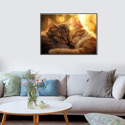 Diamond Painting-Katzenliebe im Sonnenlicht