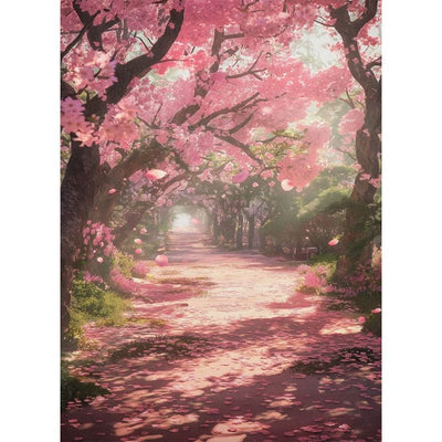 Diamond Painting-Kirschblütenweg