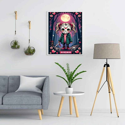 Diamond Painting-Kleine Gruselheldin im Wald