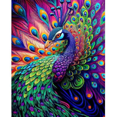 Diamond Painting-Königliche Pfauenfeder