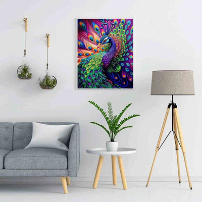 Diamond Painting-Königliche Pfauenfeder
