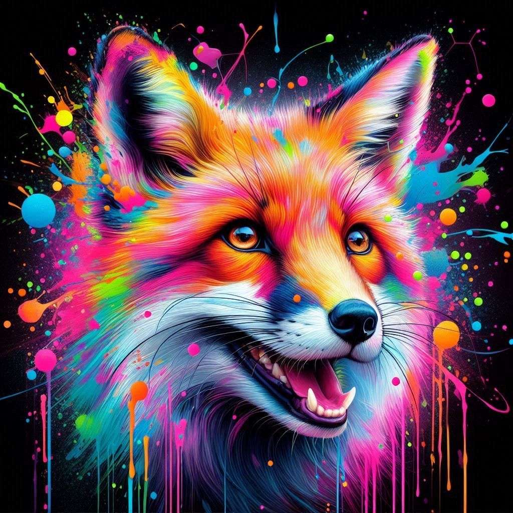 Diamond Painting-Lächelnder Fuchs - Jetzt bei diamondspainting kaufen
