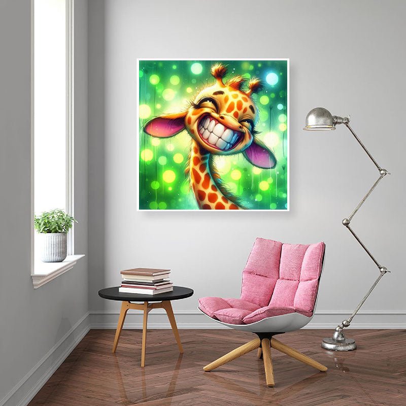 Diamond Painting-Lachende Giraffe