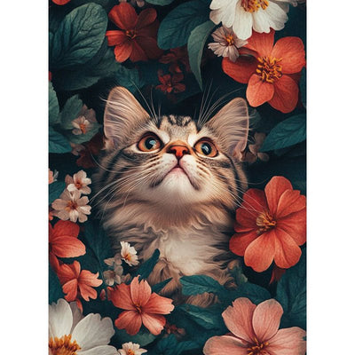 Diamond Painting-Leni in der Blumenwelt