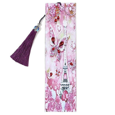 Diamond Painting-Lesezeichen mit Schmetterling und Eiffelturm - Jetzt bei diamondspainting kaufen
