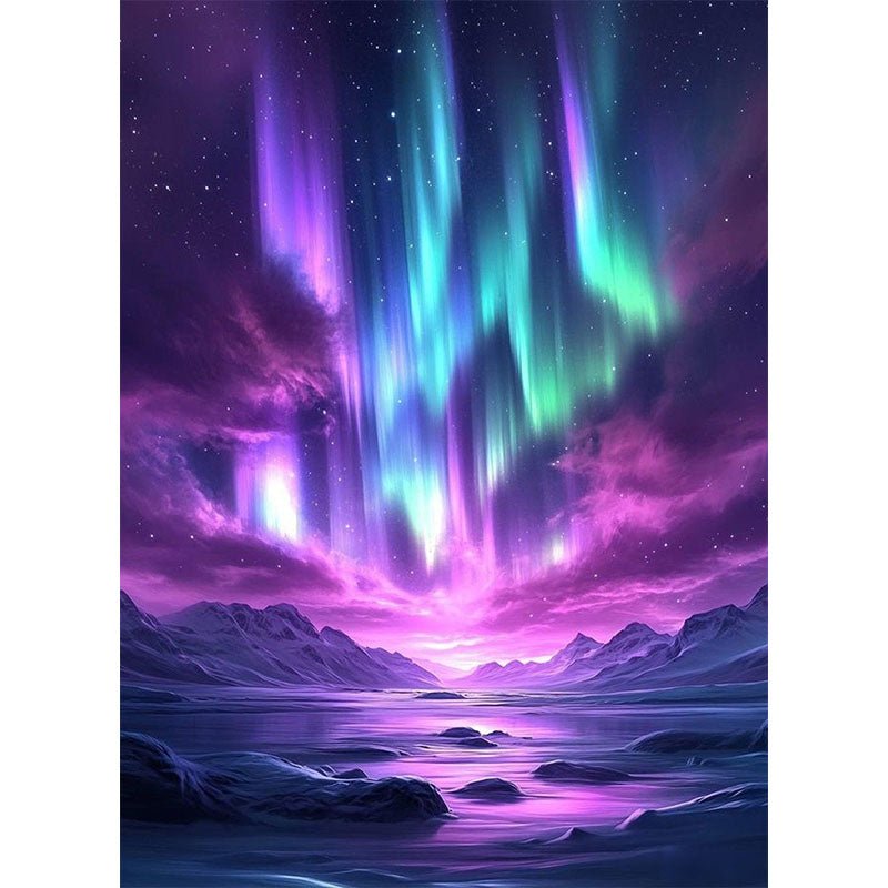 Diamond Painting- Leuchtende Polarlichter