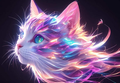 Diamond Painting-Leuchtende Traumkatze