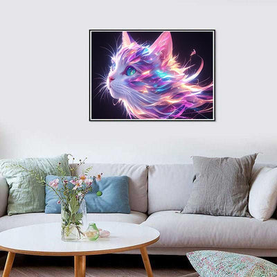 Diamond Painting-Leuchtende Traumkatze