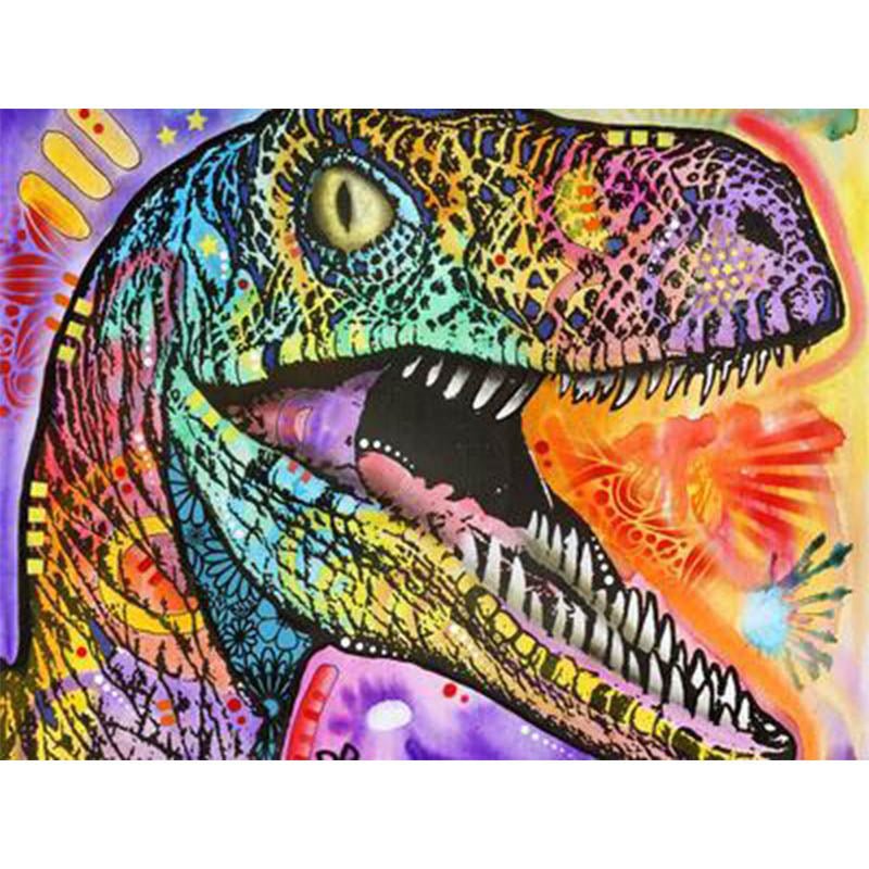 Diamond Painting-Leuchtender Dino