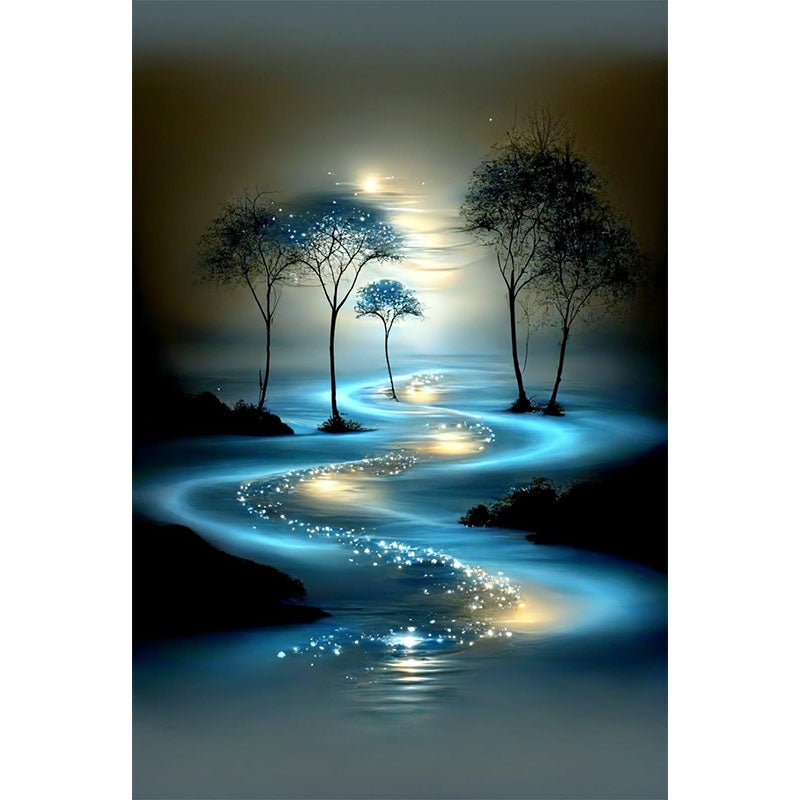 Diamond Painting-Leuchtender Fluss