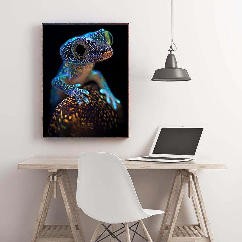 Diamond Painting-Leuchtender Gecko im Dunkeln
