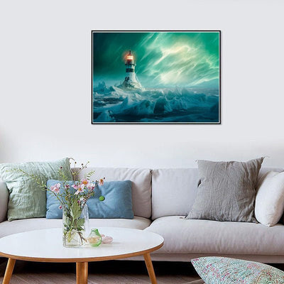 Diamond Painting-Leuchtfeuer im Eis