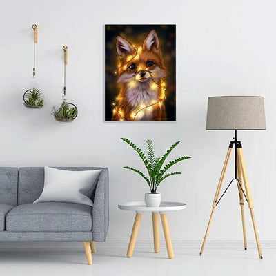 Diamond Painting-Licht und Fuchs