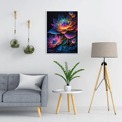 Diamond Painting-Lila Seerose