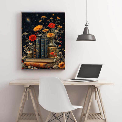 Diamond Painting-Literatur im Blütenzauber