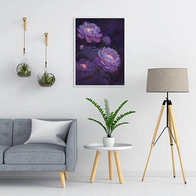 Diamond Painting-Lotus am Nachthimmel