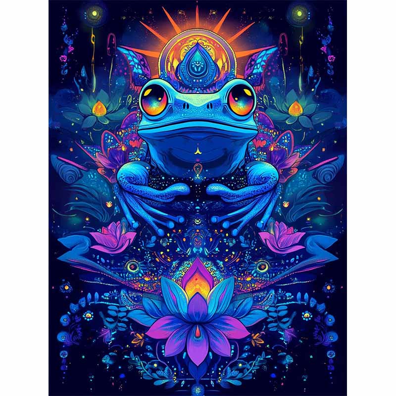 Diamond Painting-Lotus-Frosch Mandala