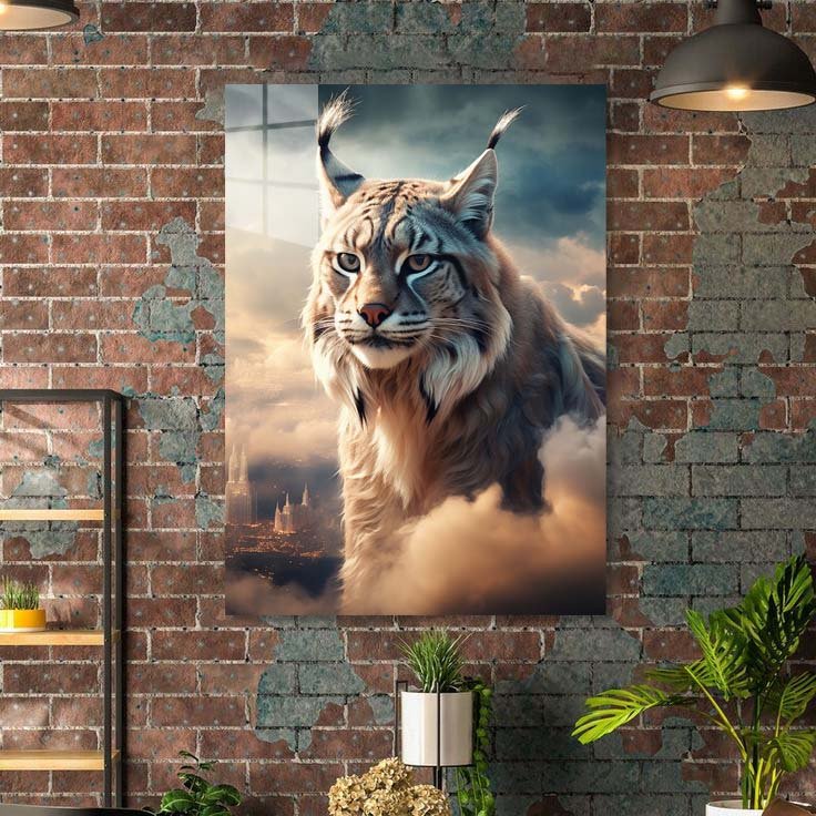 Diamond Painting-Luchs im Wolkenmeer