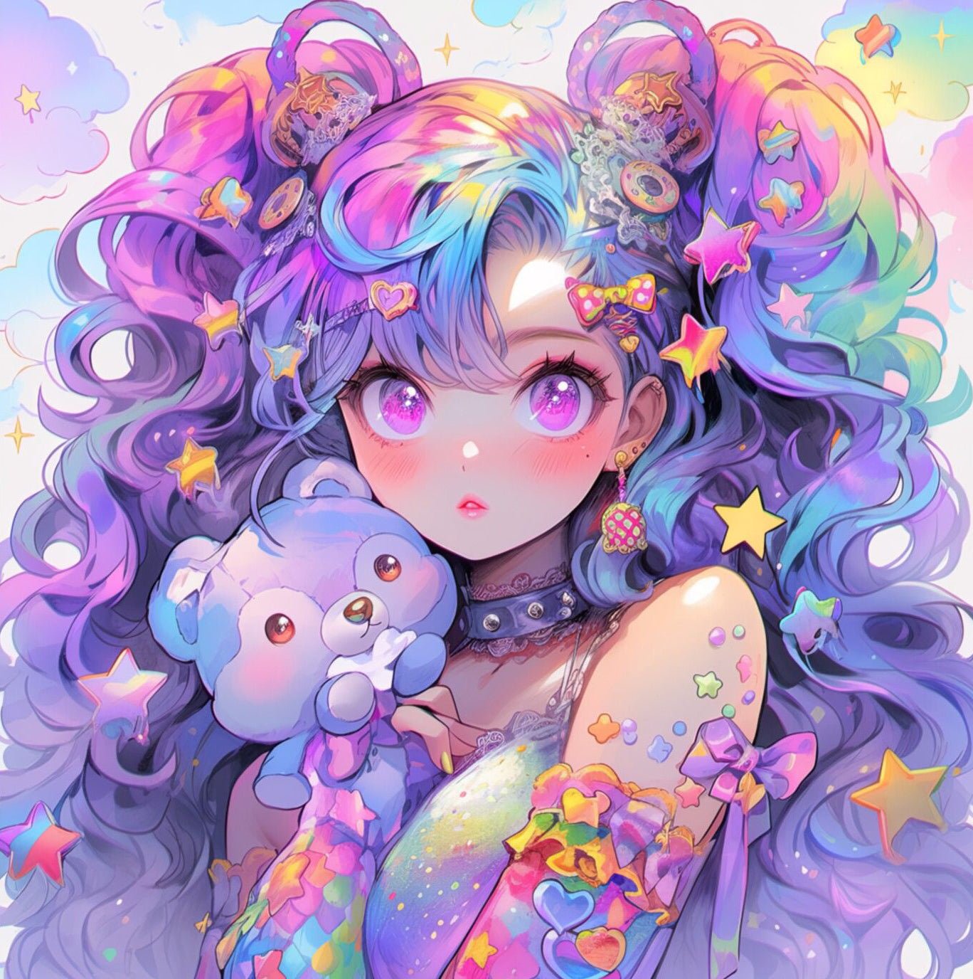 Diamond Painting-Mädchen mit einem Teddybär - Jetzt bei diamondspainting kaufen