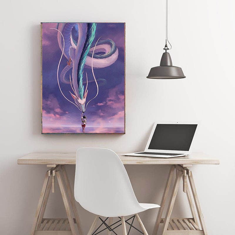 Diamond Painting-Mädchen und Drache