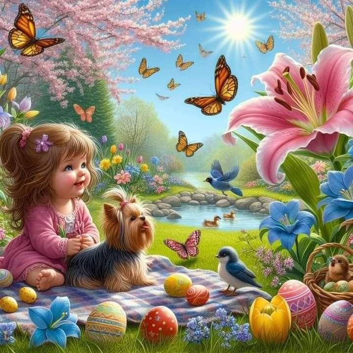 Diamond Painting-Mädchen und Hund - Jetzt bei diamondspainting kaufen