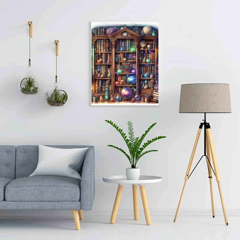 Diamond Painting-Magische Bibliothek