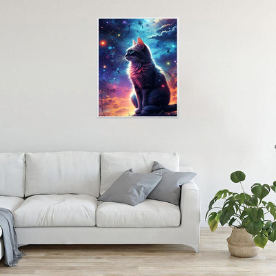 Diamond Painting-Magische Nachtkatze