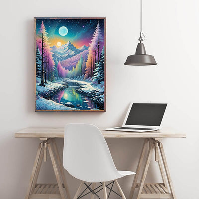 Diamond Painting-Magische Winternacht