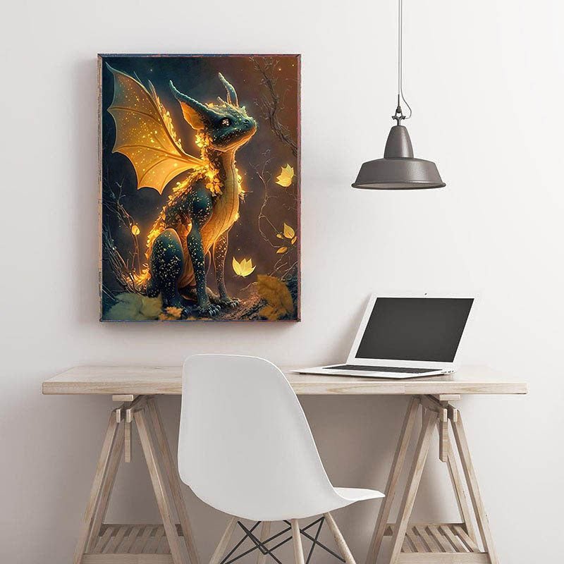 Diamond Painting-Magischer Drache bei Nacht
