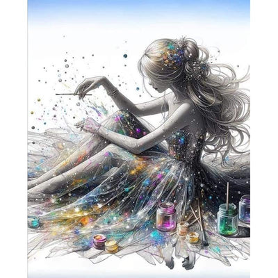 Diamond Painting-Malendes Mädchen