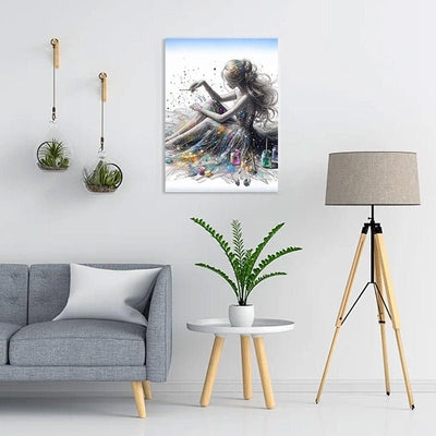 Diamond Painting-Malendes Mädchen