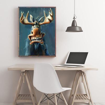 Diamond Painting-Max der Miesepeter-Elch