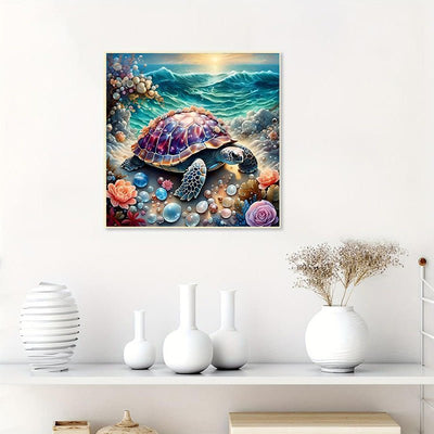 Diamond Painting-Meeresschildkröte am Strand