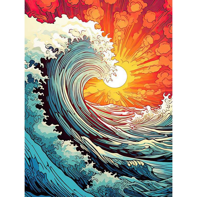 Diamond Painting-Meereswellen