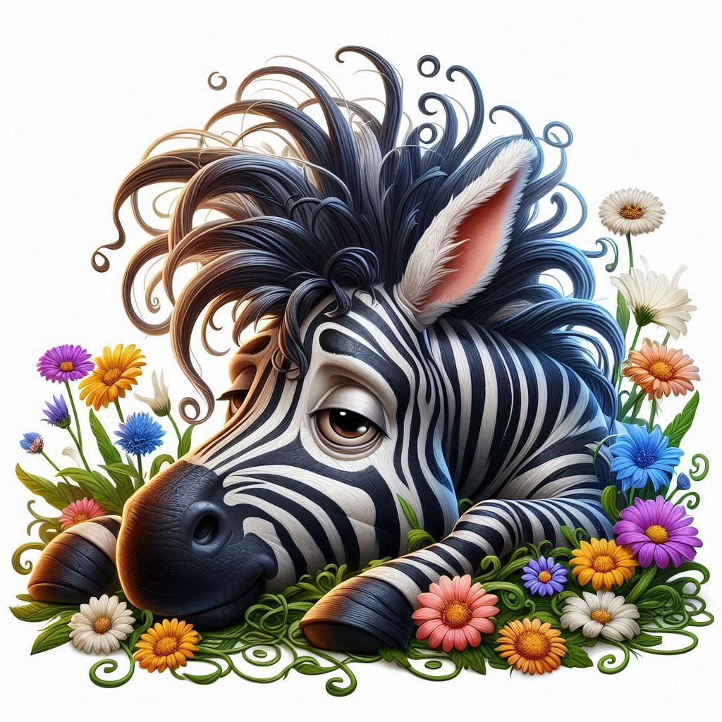 Diamond Painting - Melancholisches Zebra - diamondspainting