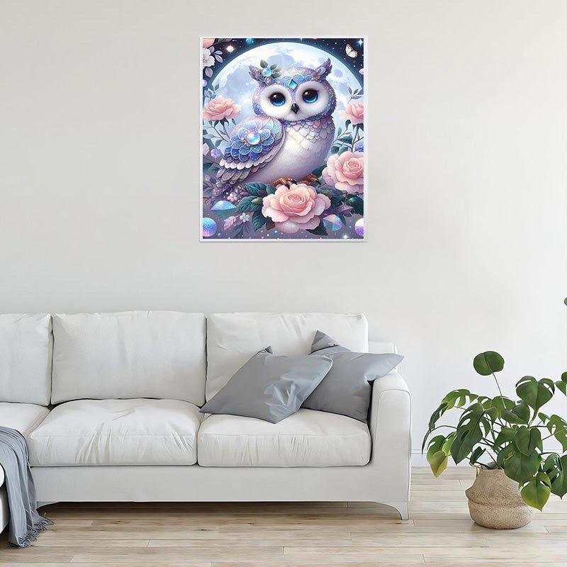 Diamond Painting-Mondlicht-Eule