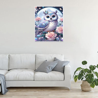 Diamond Painting-Mondlicht-Eule