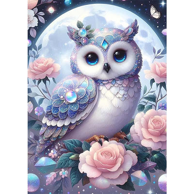 Diamond Painting-Mondlicht-Eule