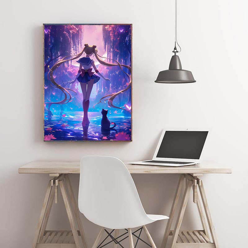 Diamond Painting-Mondlicht-Kriegerin