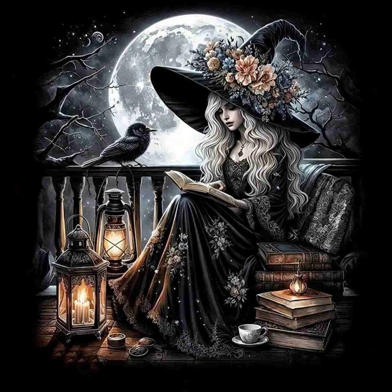 Diamond Painting-Mondlichthexe