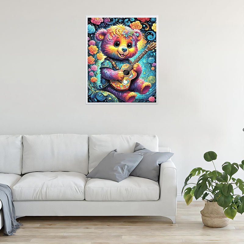 Diamond Painting-Musikalischer Bärentraum 200 Farben