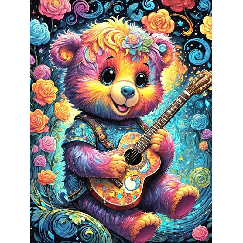 Diamond Painting-Musikalischer Bärentraum 200 Farben - Jetzt bei diamondspainting kaufen