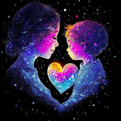 Diamond Painting-Mutterliebe im Universum