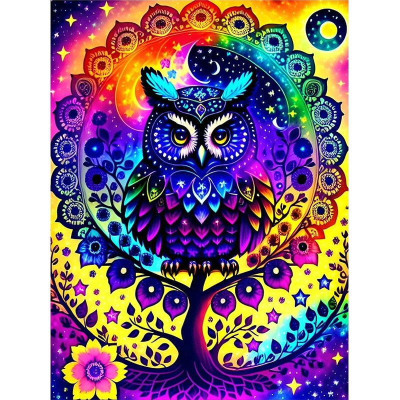 Diamond Painting-Mystische Eule der Nacht 200 Farben - Jetzt bei diamondspainting kaufen